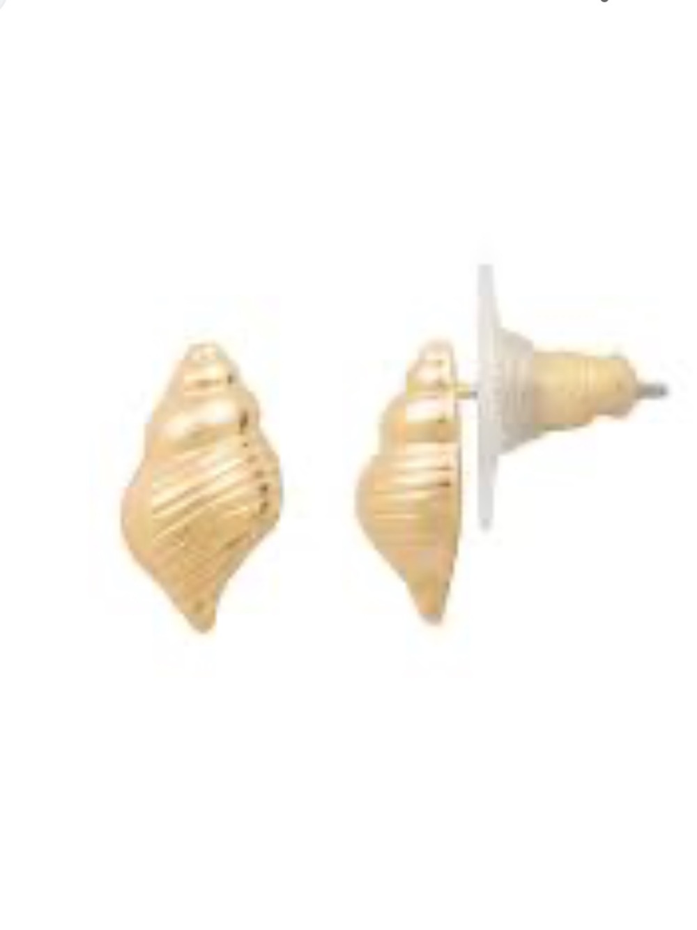 LC Lauren Conrad Gold Shell Stud Earrings